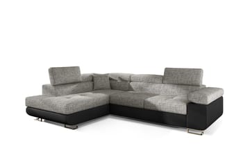 Bobis Sovesofa med Sjeselong Venstre - Grå/Svart - Møbler - Sofaer - Sovesofaer - Langsgående sovesofa