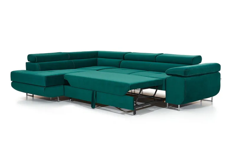 Bobis Sovesofa med Sjeselong Venstre - Grønn - Møbler - Sofaer - Sovesofaer - Langsgående sovesofa