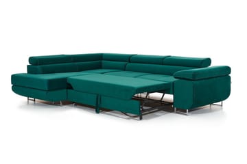 Bobis Sovesofa med Sjeselong Venstre - Grønn - Møbler - Sofaer - Sovesofaer - Langsgående sovesofa