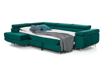 Bobis Sovesofa med Sjeselong Venstre - Grønn - Møbler - Sofaer - Sovesofaer - Langsgående sovesofa