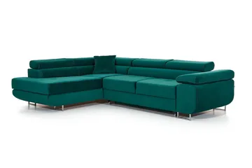 Bobis Sovesofa med Sjeselong Venstre - Grønn - Møbler - Sofaer - Sovesofaer - Langsgående sovesofa