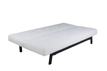 Bodil Sovesofa - Hvit / Svart - Møbler - Sofaer - Sovesofaer - Langsgående sovesofa