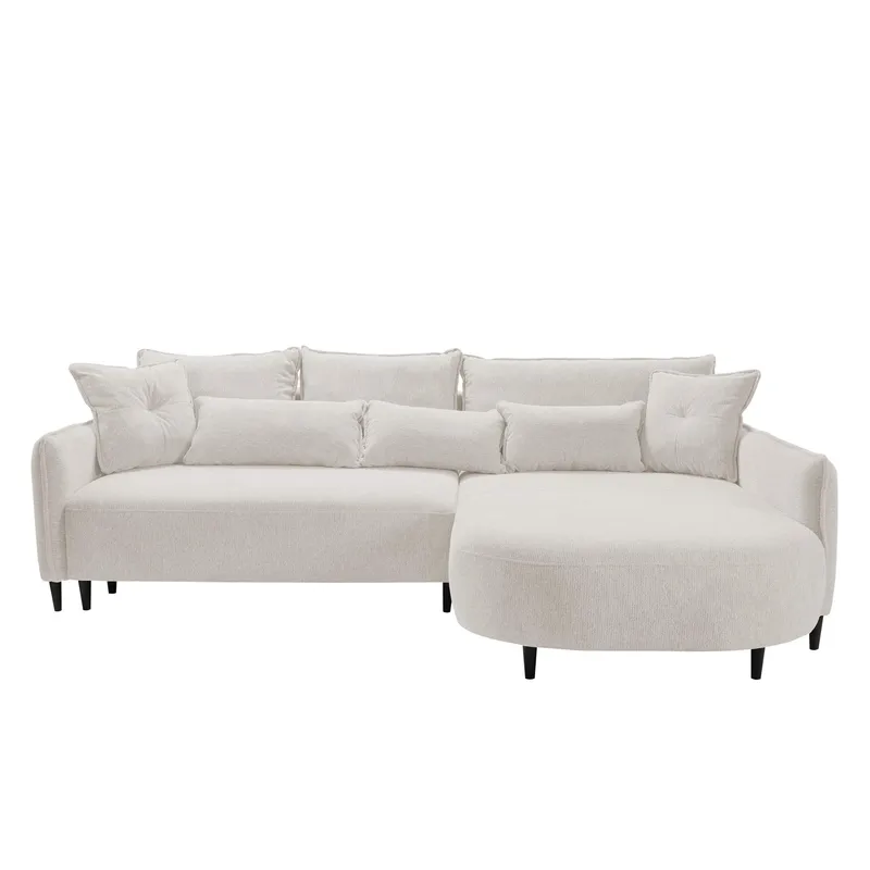Bornalle 3-seters sovesofa med divan, beige