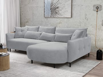 Bornalle 3-seters sovesofa med divan - grå - Møbler - Sofaer - Sovesofaer - Hjørnesovesofa