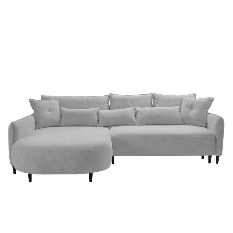 Bornalle 3-seters sovesofa med divan, grå