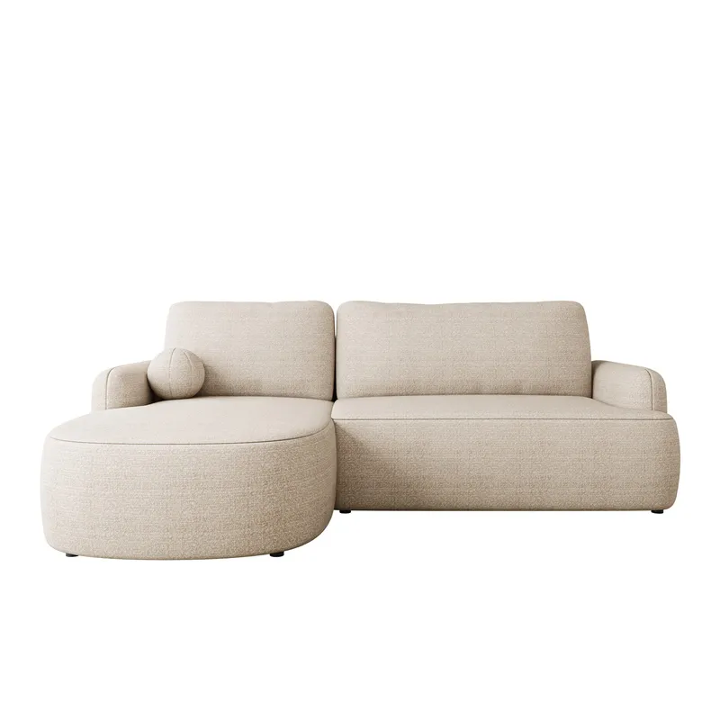 Branrel 3-seters sofa med divan - beige - Møbler - Sofaer - Sovesofaer - Hjørnesovesofa