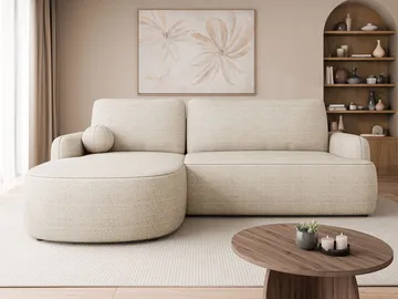 Branrel 3-seters sofa med divan - beige - Møbler - Sofaer - Sovesofaer - Hjørnesovesofa