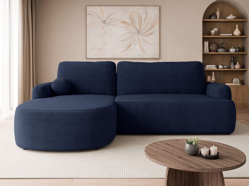 Branrel 3-seters sofa med divan - blå - Møbler - Sofaer - Sovesofaer - Hjørnesovesofa