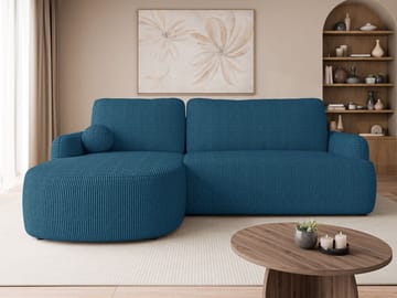 Branrel 3-seters sofa med divan - blå - Møbler - Sofaer - Sovesofaer - Hjørnesovesofa