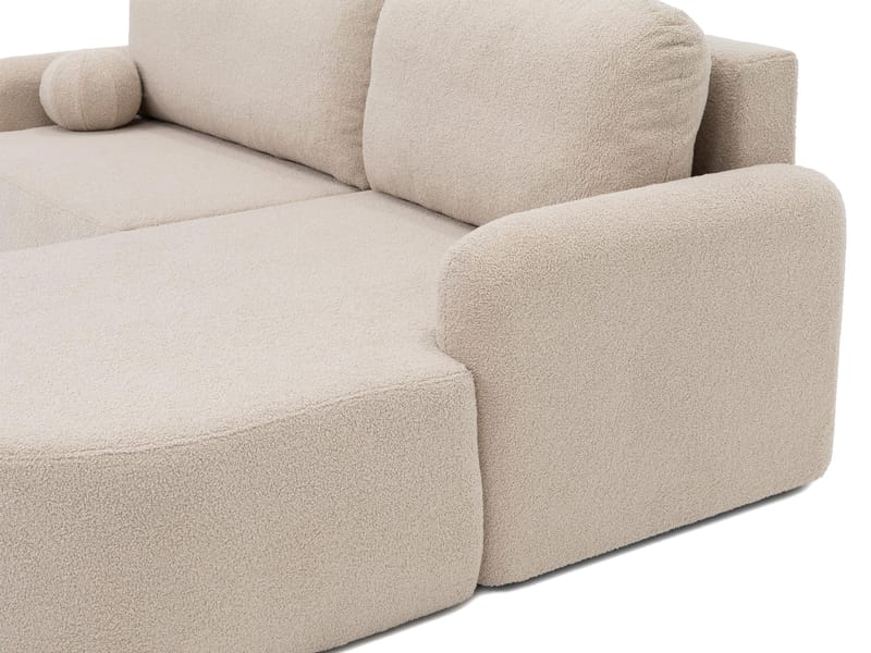 Branrel 3-seters sofa med divan - brun - Møbler - Sofaer - Sovesofaer - Hjørnesovesofa