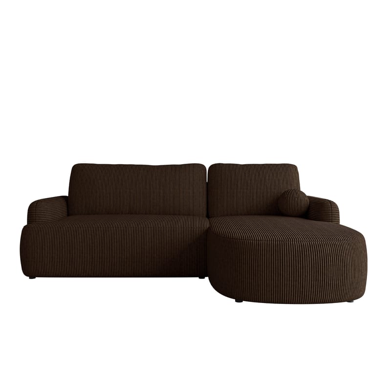 Branrel 3-seters sofa med divan, brun