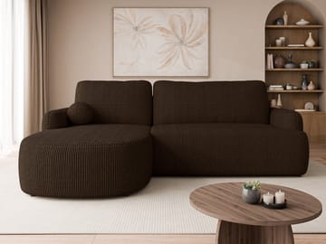 Branrel 3-seters sofa med divan - brun - Møbler - Sofaer - Sovesofaer - Hjørnesovesofa