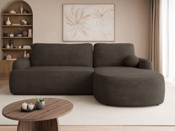 Branrel 3-seters sofa med divan - Brun - Møbler - Sofaer - Sovesofaer - Hjørnesovesofa