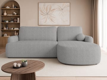 Branrel 3-seters sofa med divan - grå - Møbler - Sofaer - Sovesofaer - Langsgående sovesofa