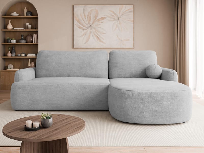 Branrel 3-seters sofa med divan - Grå - Møbler - Sofaer - Sovesofaer - Langsgående sovesofa