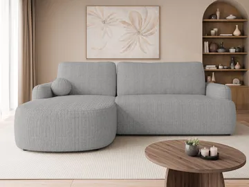 Branrel 3-seters sofa med divan - grå - Møbler - Sofaer - Sovesofaer - Hjørnesovesofa