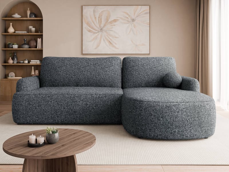 Branrel 3-seters sofa med divan - grå - Møbler - Sofaer - Sovesofaer - Hjørnesovesofa