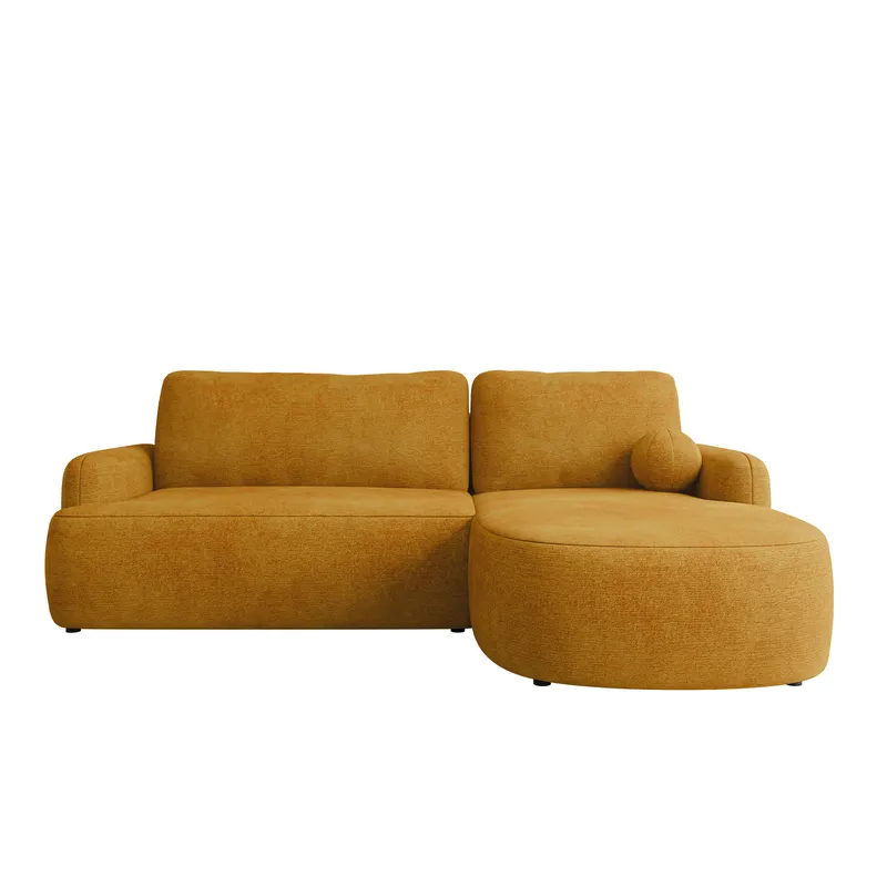 Branrel 3-seters sofa med divan, gul