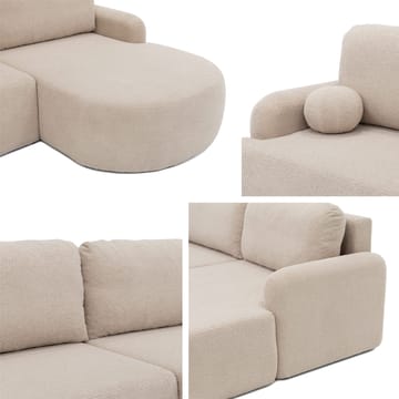Branrel 3-seters sofa med divan - gul - Møbler - Sofaer - Sovesofaer - Hjørnesovesofa