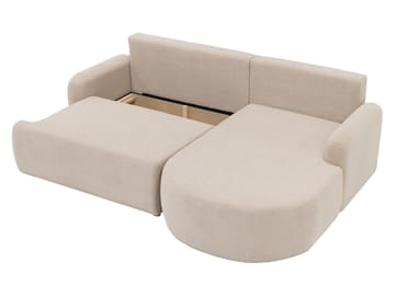 Branrel 3-seters sofa med divan - hvit - Møbler - Sofaer - Sovesofaer - Hjørnesovesofa