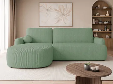 Branrel 3-seters sofa med divan - mint - Møbler - Sofaer - Sovesofaer - Hjørnesovesofa