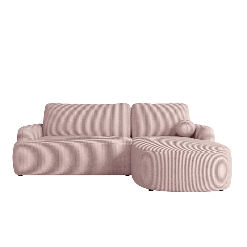 Branrel 3-seters sofa med divan, rosa