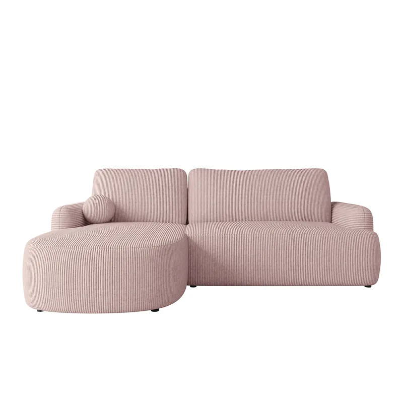 Branrel 3-seters sofa med divan - rosa - Møbler - Sofaer - Sovesofaer - Hjørnesovesofa