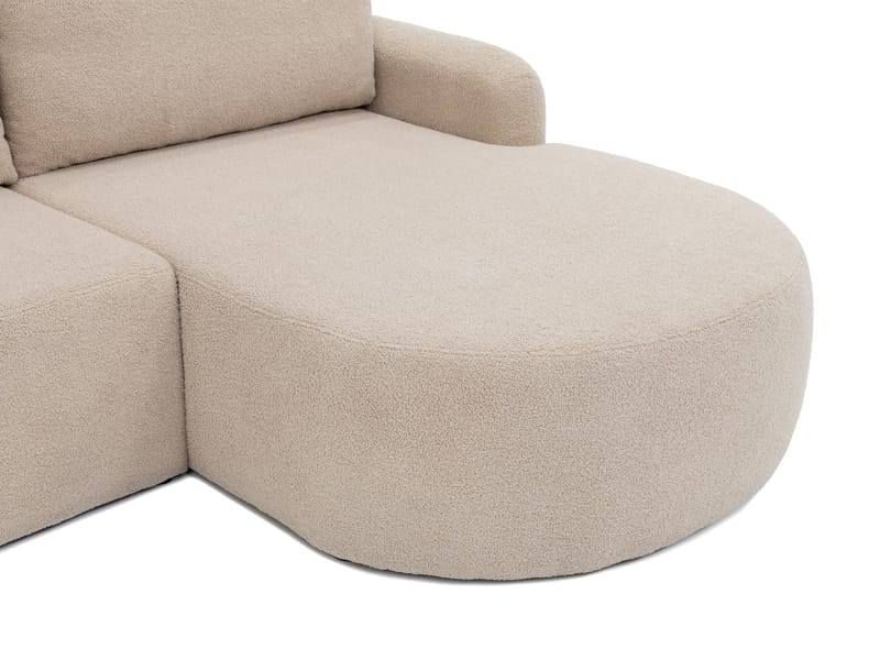 Branrel 3-seters sofa med divan - rosa - Møbler - Sofaer - Sovesofaer - Hjørnesovesofa
