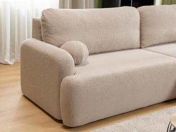 Branrel 4-seters Sovesofa med Divan Høyre - Beige - Møbler - Sofaer - Sovesofaer - Hjørnesovesofa