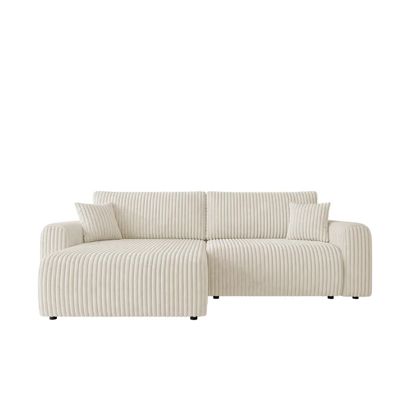 Brenor 3-seters sovesofa med divan, venstrevendt - beige - Møbler - Sofaer - Sovesofaer - Hjørnesovesofa