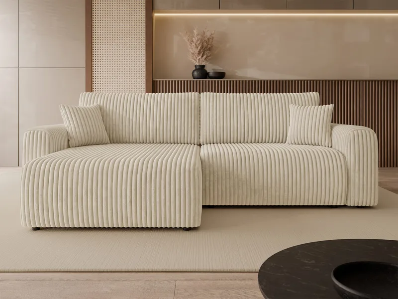 Brenor 3-seters sovesofa med divan, venstrevendt - beige - Møbler - Sofaer - Sovesofaer - Hjørnesovesofa