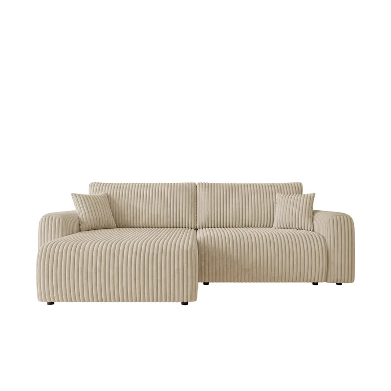 Brenor 3-seters sovesofa med divan, venstrevendt - beige - Møbler - Sofaer - Sovesofaer - Hjørnesovesofa