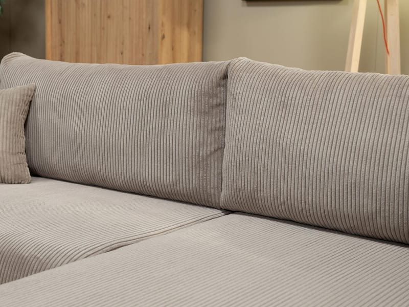 Brenor 3-seters sovesofa med divan, venstrevendt - lysegrå - Møbler - Sofaer - Sovesofaer - Hjørnesovesofa