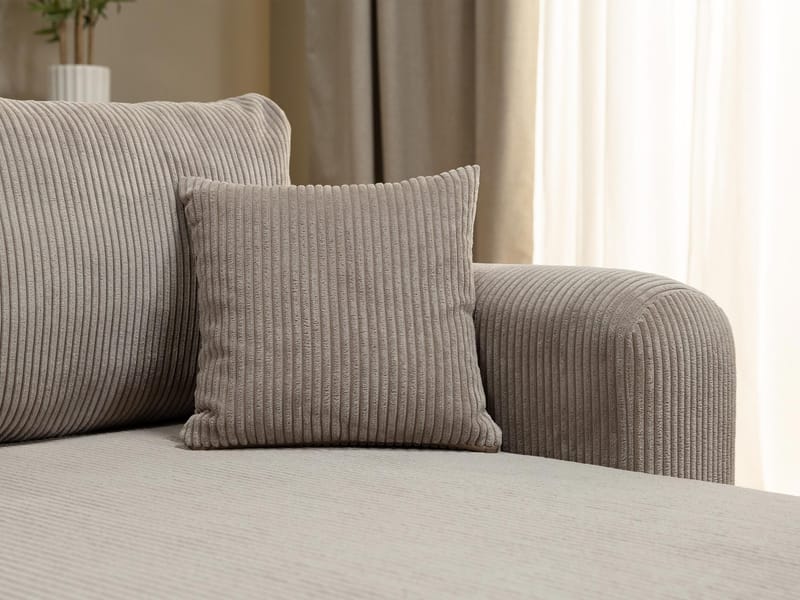 Brenor 3-seters sovesofa med divan, venstrevendt - lysegrå - Møbler - Sofaer - Sovesofaer - Hjørnesovesofa