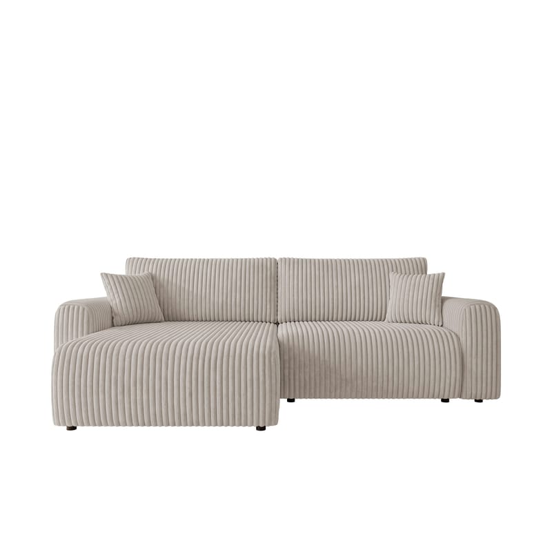 Brenor 3-seters sovesofa med divan, venstrevendt - lysegrå - Møbler - Sofaer - Sovesofaer - Hjørnesovesofa