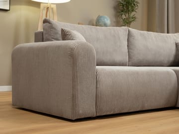 Brenor 3-seters sovesofa med divan, venstrevendt - lysegrå - Møbler - Sofaer - Sovesofaer - Hjørnesovesofa