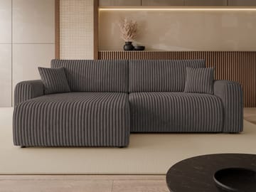 Brenor 3-seters sovesofa med divan, venstrevendt - mørkebrun - Møbler - Sofaer - Sovesofaer - Hjørnesovesofa
