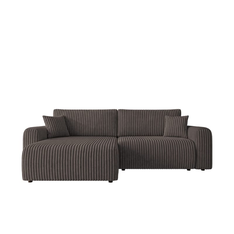 Brenor 3-seters sovesofa med divan, venstrevendt - mørkebrun - Møbler - Sofaer - Sovesofaer - Hjørnesovesofa