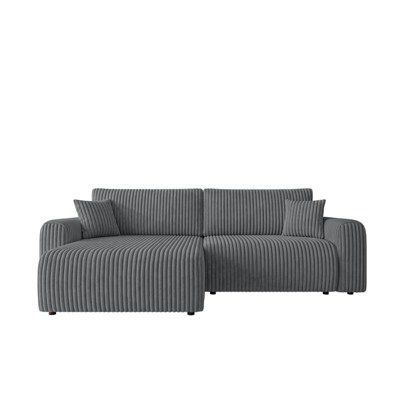 Brenor 3-seters sovesofa med divan, venstrevendt, mørkegrå