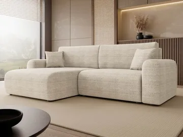 Brenor Sovesofa med sjeselong 3-seter - Beige - Møbler - Sofaer - Sovesofaer - Sovesofa divan