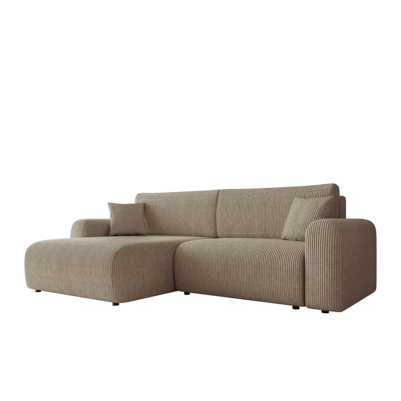 Brenor Sovesofa med sjeselong 3-seter - Brun - Møbler - Sofaer - Sovesofaer - Sovesofa divan