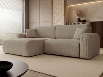 Brenor Sovesofa med sjeselong 3-seter - Brun - Møbler - Sofaer - Sovesofaer - Sovesofa divan