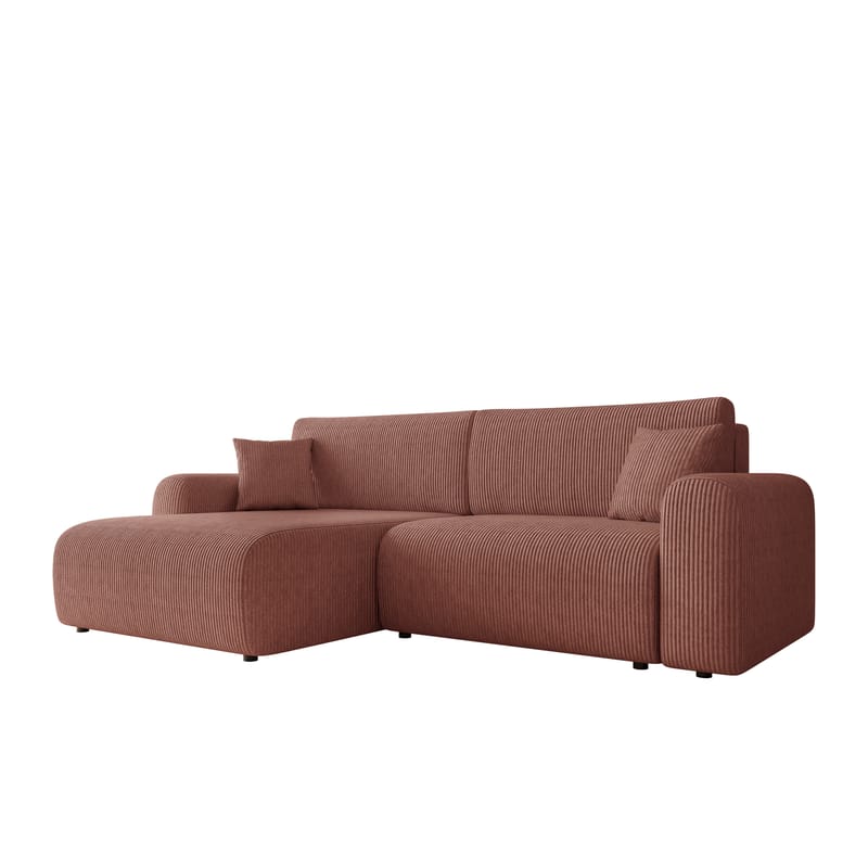 Brenor Sovesofa med sjeselong 3-seter - Brun - Møbler - Sofaer - Sovesofaer - Sovesofa divan