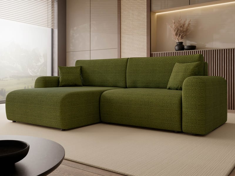 Brenor Sovesofa med sjeselong 3-seter - Brun - Møbler - Sofaer - Sovesofaer - Sovesofa divan