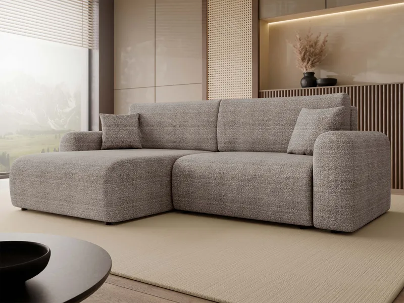 Brenor Sovesofa med sjeselong 3-seter - Grå - Møbler - Sofaer - Sovesofaer - Sovesofa divan