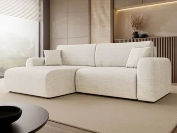 Brenor Sovesofa med sjeselong 3-seter - Lys beige - Møbler - Sofaer - Sovesofaer - Sovesofa divan