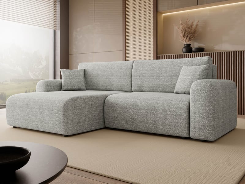 Brenor Sovesofa med sjeselong 3-seter - Lys grå - Møbler - Sofaer - Sovesofaer - Sovesofa divan