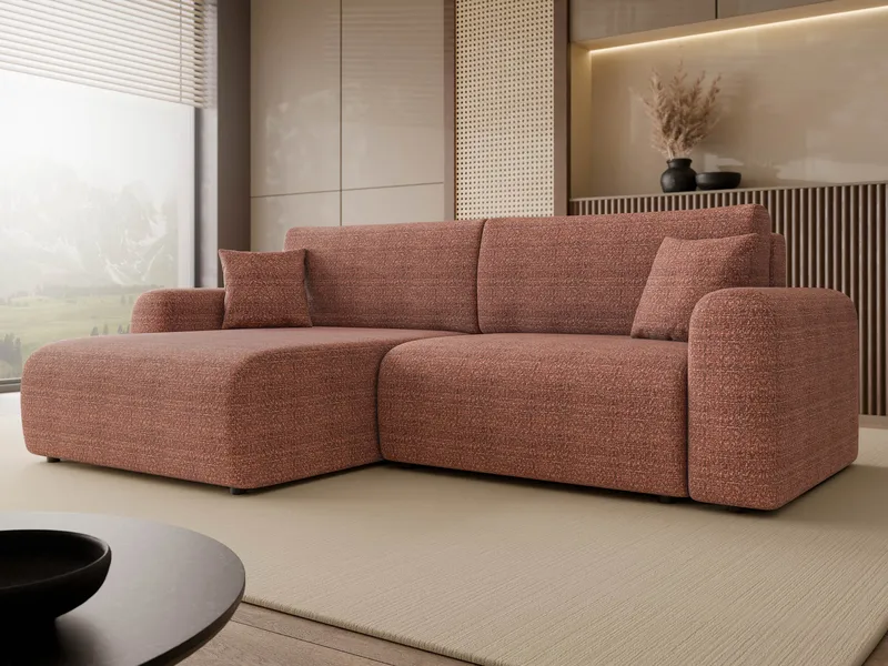 Brenor Sovesofa med sjeselong 3-seter - Rød - Møbler - Sofaer - Sovesofaer - Sovesofa divan