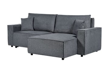 Brian 3-seter Høyrevendt Hjørnesovesofa med Sjeselong i Stoff - Grå - Møbler - Sofaer - Sovesofaer - Hjørnesovesofa