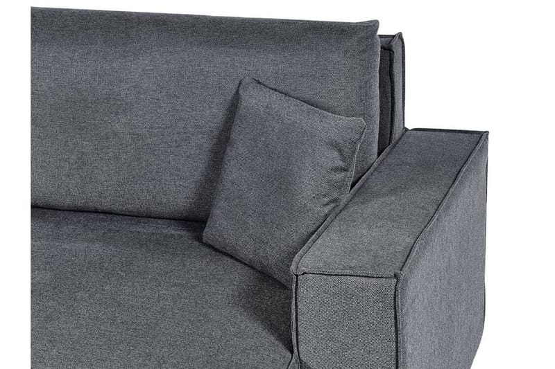 Brian 3-seter Høyrevendt Hjørnesovesofa med Sjeselong i Stoff - Grå - Møbler - Sofaer - Sovesofaer - Hjørnesovesofa